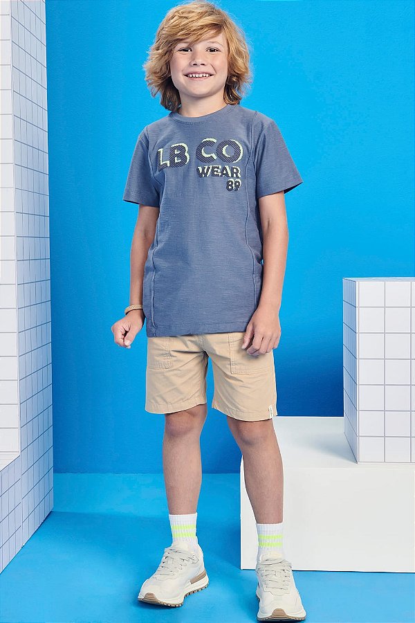 Camiseta em Malha Flamê Lucboo