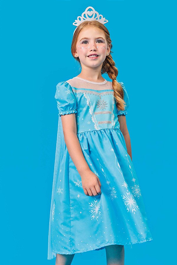 Fantasia Frozen Kukiê com Tiara