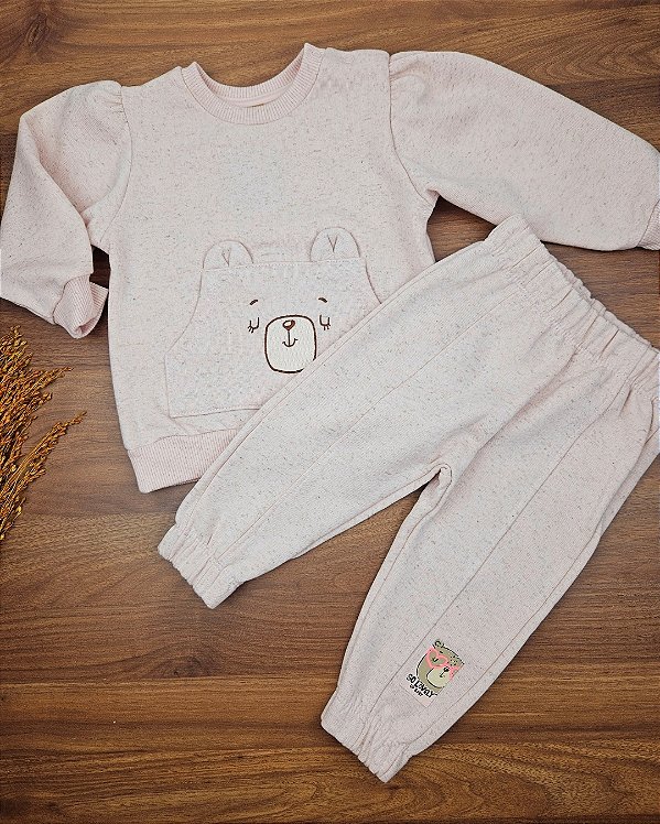 Conjunto Blusão e Calça em Moletom Linho Up Baby
