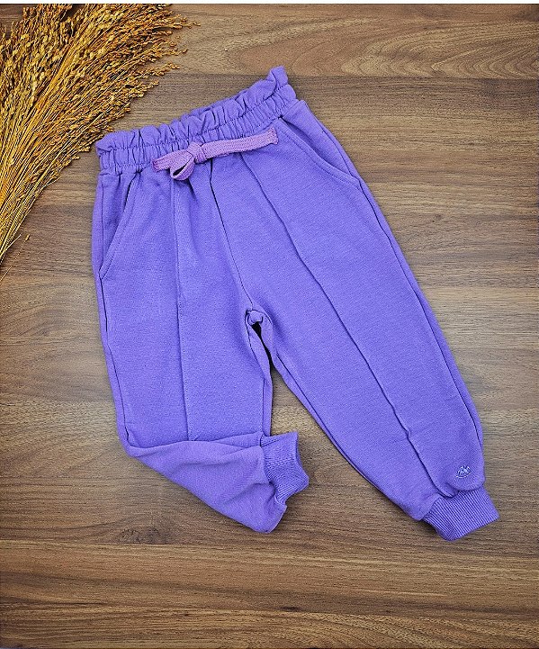 Calça em Molecotton Roxo Lavanda Up Baby
