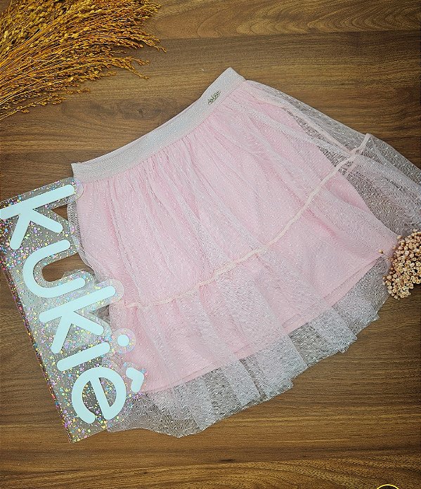 Saia em Tule Poá Kukiê Short Saia