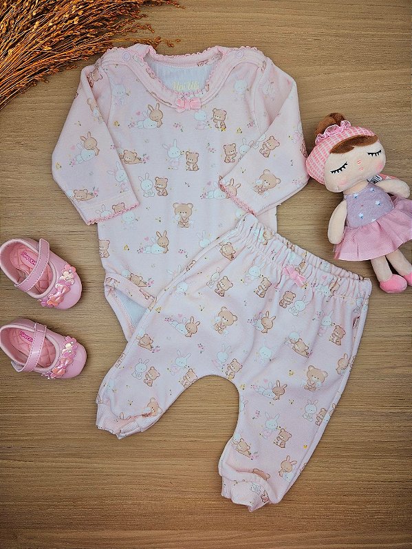 Conjunto Body e Calça em Plush Stefani Upi Uli