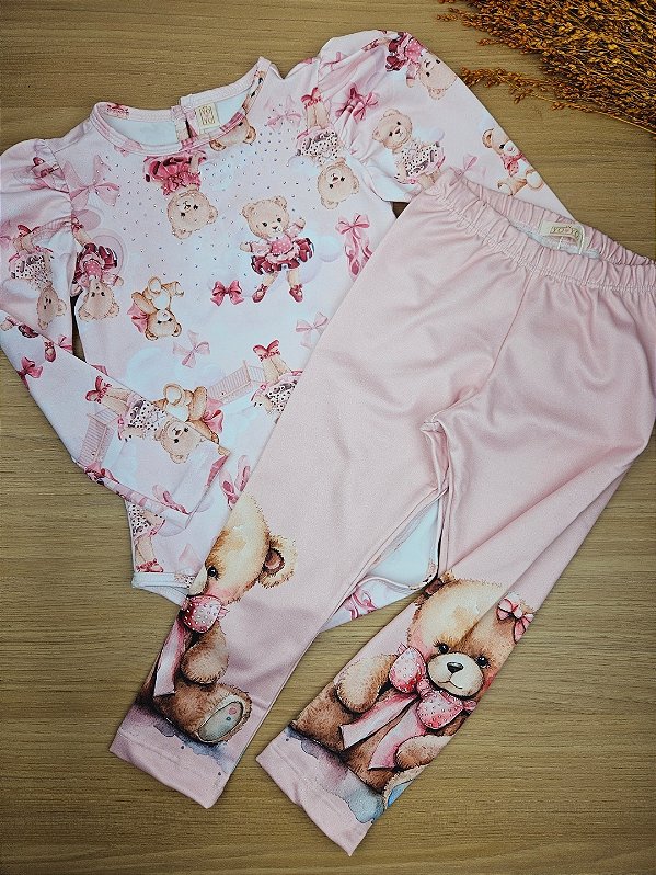 Conjunto Body e Legging Ursinho Yoyo