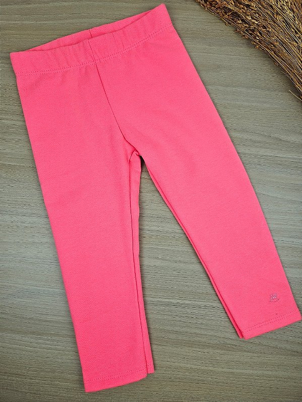 Calça Legging em Molecotton Rosa Neon Up Baby