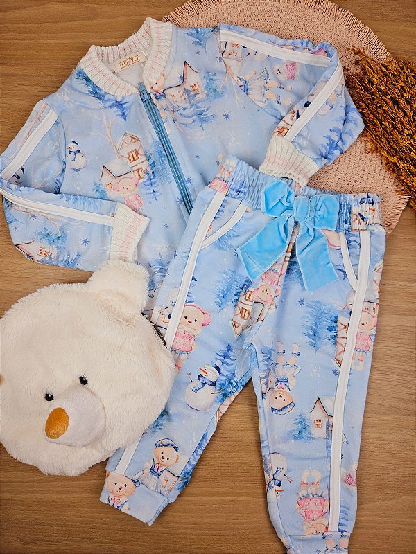 Conjunto Jaqueta e Calça Azul Yoyo