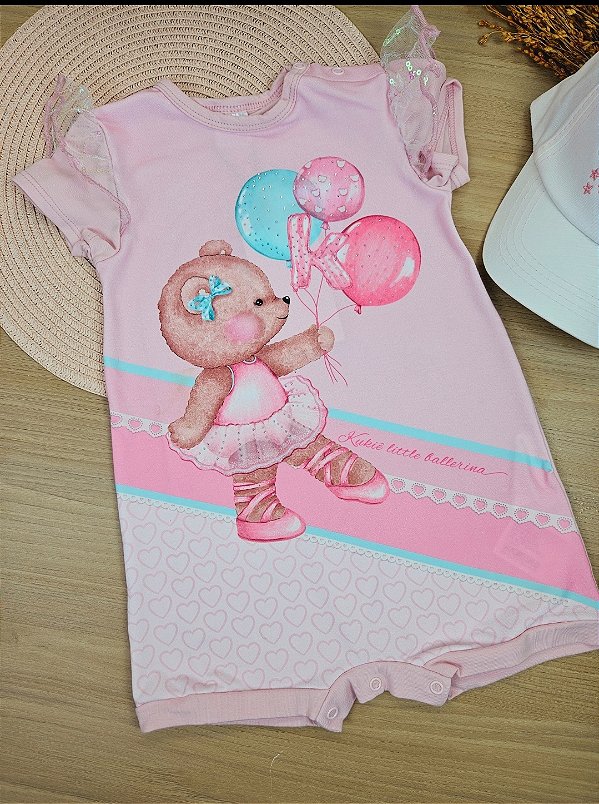 Macaquinho em Cotton Rosa Kukiê