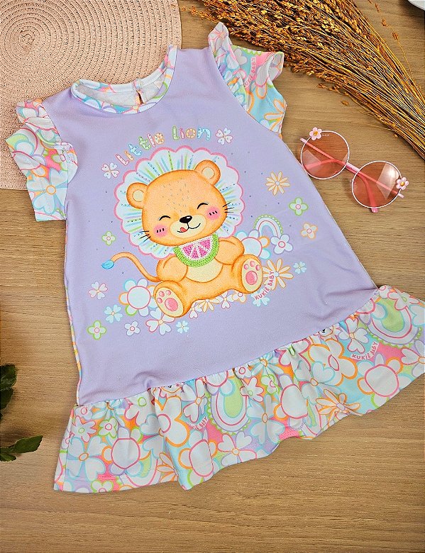 Vestido em Molecotton Lilás Kukiê