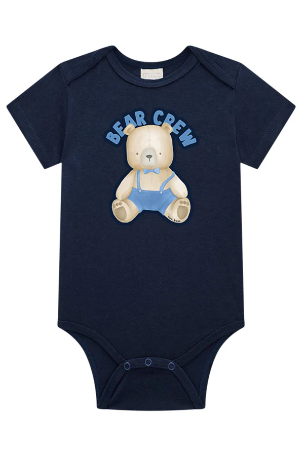 Body em Malha Ursinho Azul Marinho LucBoo