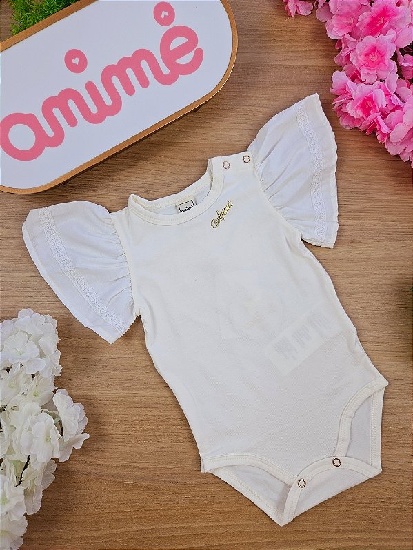 Body Off White com Mangas Evasê Animê