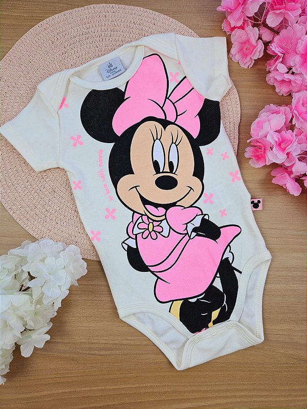 Body em Algodão Disney Minnie Fakini