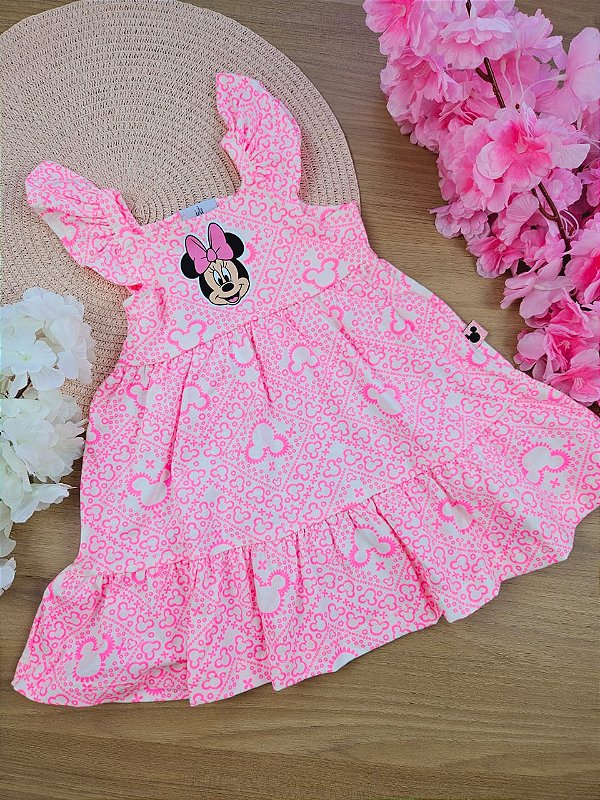 Vestido Rosa Minnie Disney Fakini