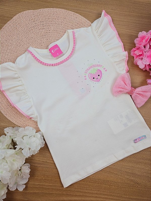 Blusa Strawberry Natural Cinti