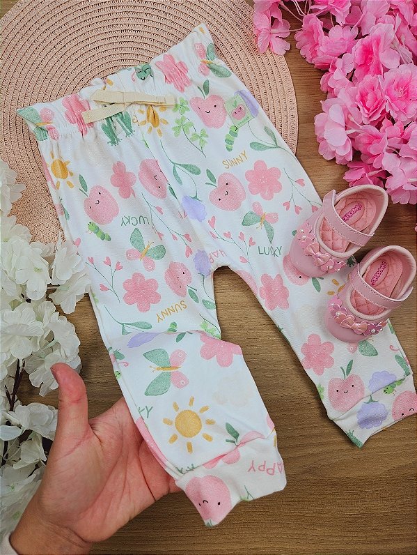 Calça em Suedine Florzinha Up Baby