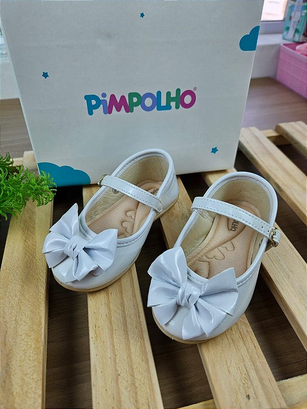 Sapatilha Boneca Branca Pimpolho Menina