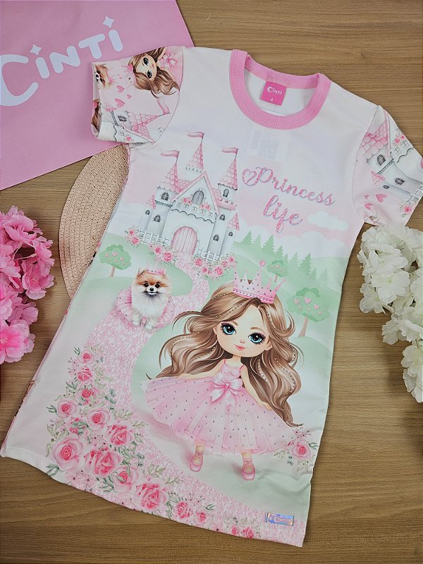 Vestido em Fly Tech Princess Cinti