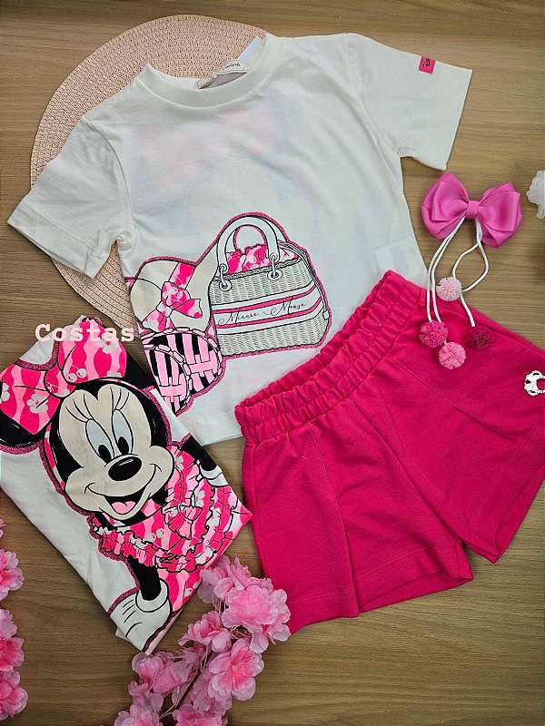 Conjunto Blusa e Shorts Minnie Disney Animê