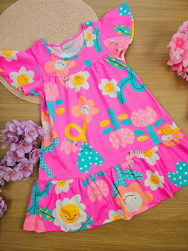 Vestido Floral Quimby 100% Algodão