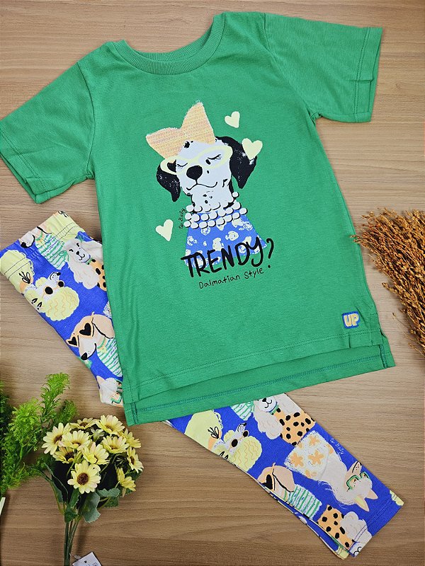 Conjunto Blusa em Meia Malha e Calça Cotton Up Baby