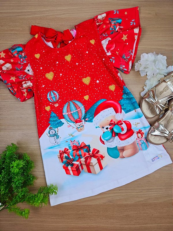 Vestido Cinti Natal Ursinhos