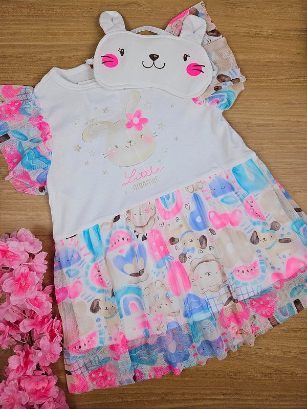 Camisola Coelhinho Fofinhos com Máscara Up Baby