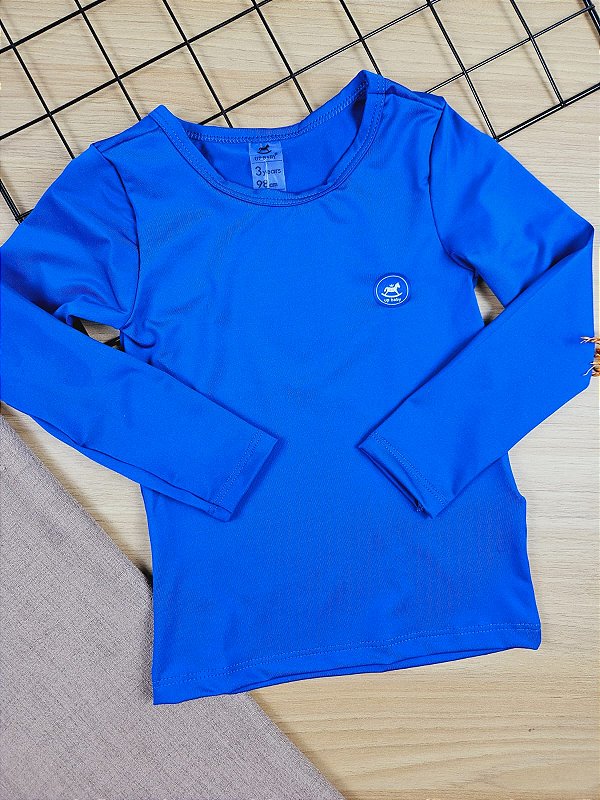 Camiseta Manga Longa com Proteção Solar Azul Up Baby