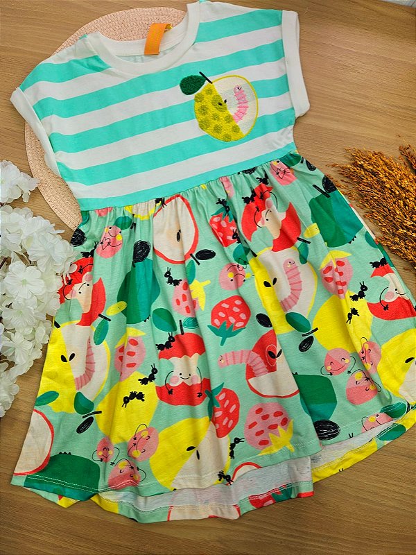 Vestido em Meia Malha Maçã Nhac Três e Já