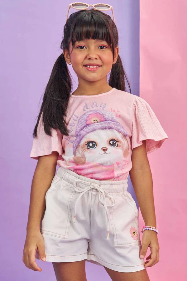 Blusa em Malha Wave Rosa Kukiê