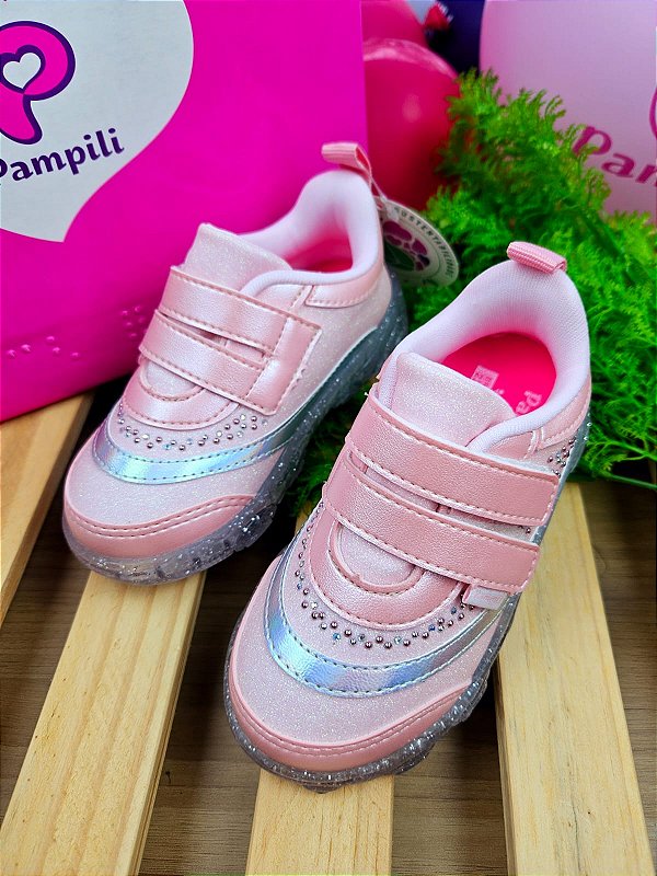 Tênis com Led/Luz Liz Pampili Rosa