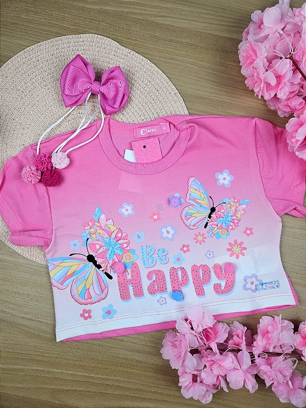 Blusa Cinti Borboleta Rosa