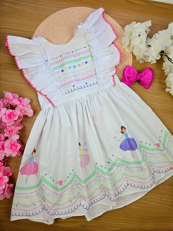 Vestido Bailarina Branco Mon Sucré