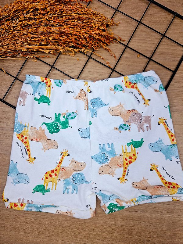 Short em Suedine Branco Up Baby