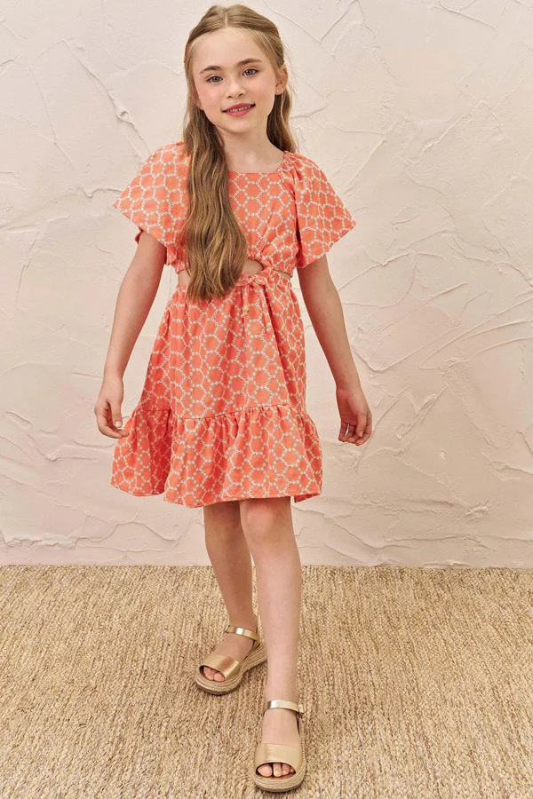 Vestido em Linho Bordado Dolce Infanti