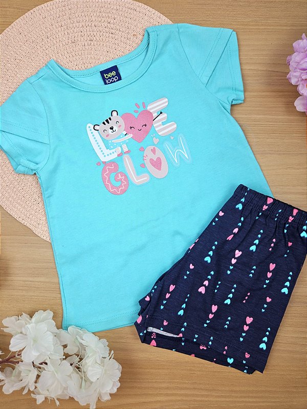 Conjunto Blusa e Short Love Glow Bee Loop