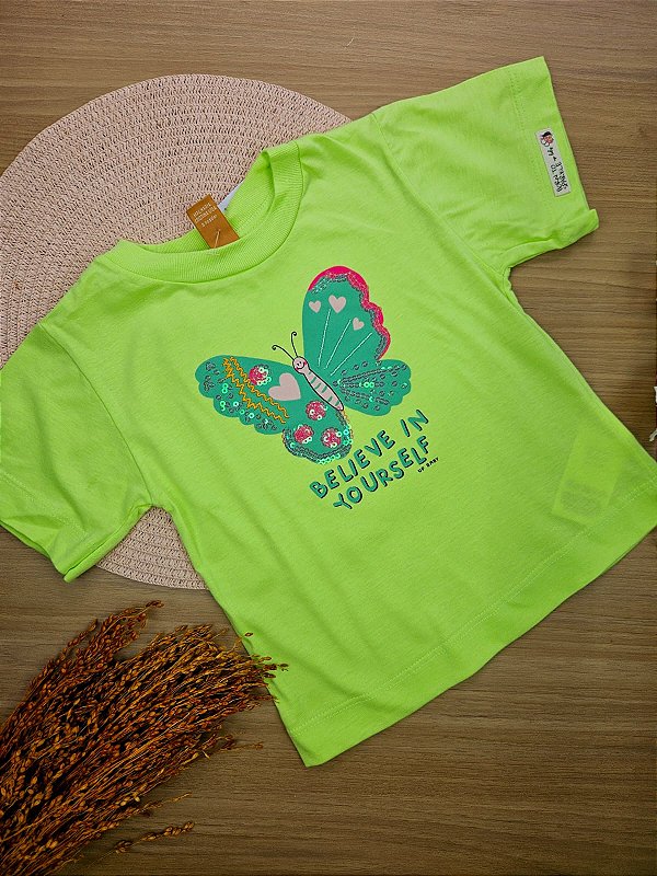 Blusa Borboleta Verde em Meia Malha Up Baby