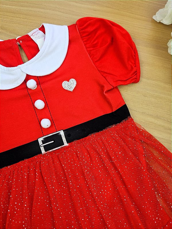 Vestido Natal com Tule Cinti Acompanha Roupinha para Cachorro