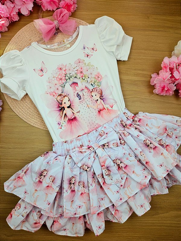 Conjunto Fadinha Body e Saia Yoyo