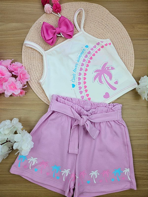 Conjunto Cropped e Short Cinti