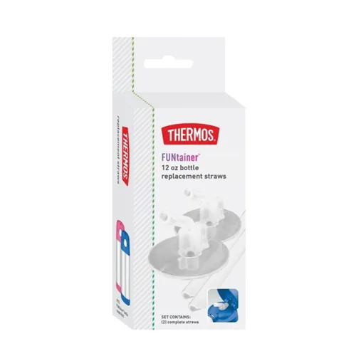 Kit Canudo + Bico de silicone: 2un - Refil para Garrafa Térmica Infantil Thermos F401/F410/F411 - 355ml