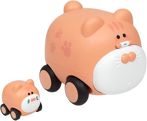Carrinho Animal Com Filhote Rosa