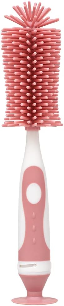 Buba Escova Mamadeira Silicone Rosa