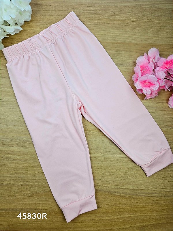 Calça em Malha Térmica Rosa Up Baby