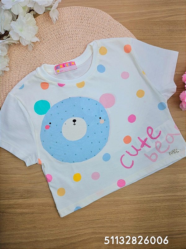 Blusa 100% Algodão Ursinho Mon Sucré