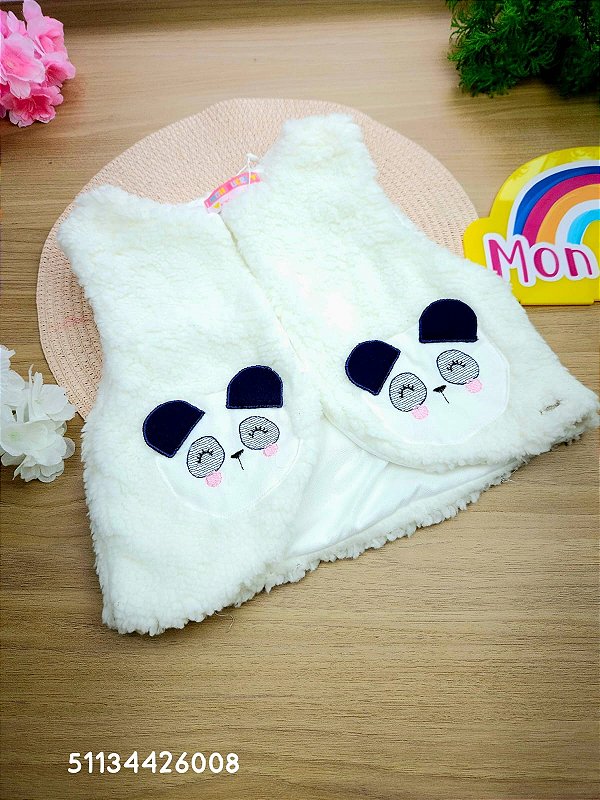 Colete em Pelo Panda Mon Sucré