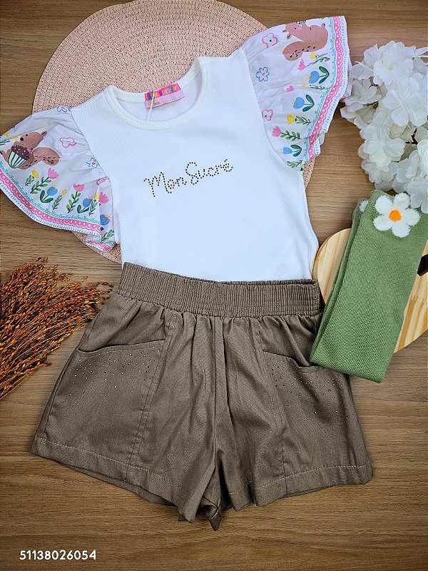 Conjunto Blusa e Short Forest Mon Sucré