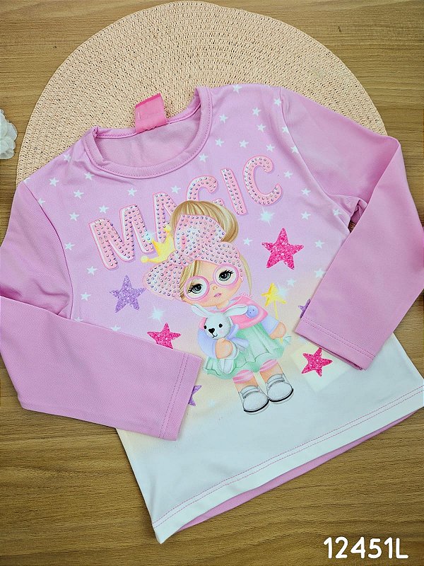 Blusa Térmica Manga Longa Cute Lilás Cinti