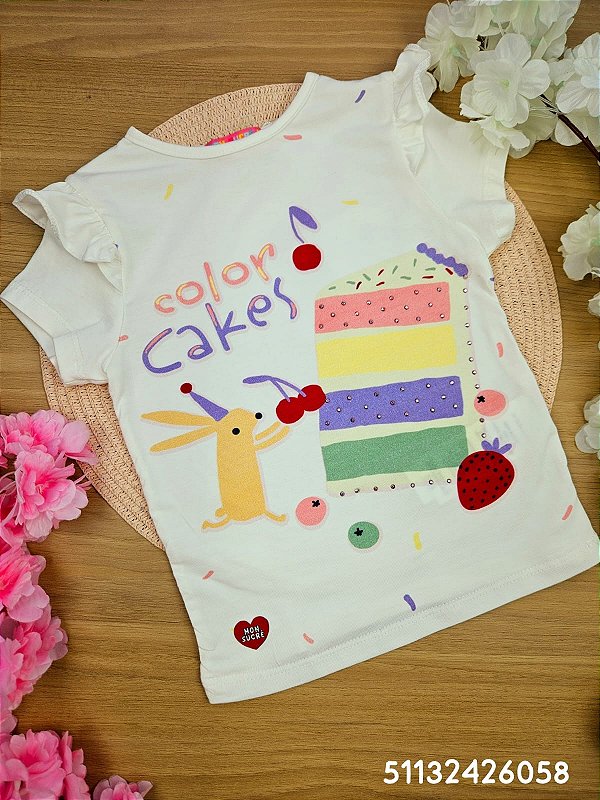 Blusa Manga Curta Cake Mon Sucré