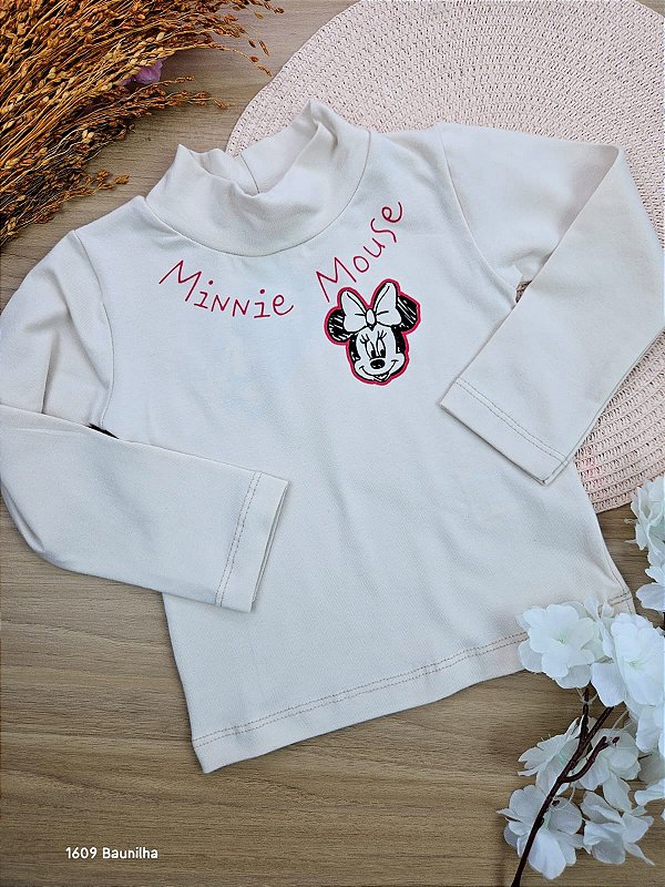 Blusa Manga Longa em Cotton Minnie Baunilha Fakini