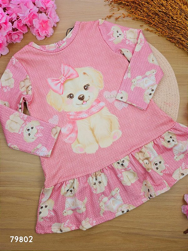 Vestido em Termoskin Térmico Cachorrinha Kukiê