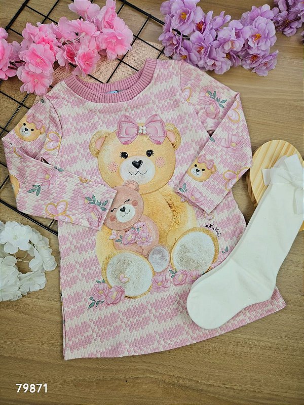 Vestido Manga Longa Térmica Peluciada Kukiê