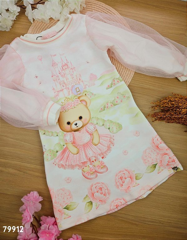 Vestido em Fly Tech e Tule Princess Kukiê